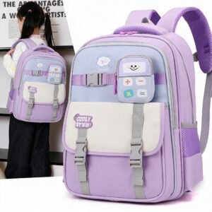 Sac à Dos Scolaire Enfant avec Trousse Motif Calculatrice Tissu Imperméable